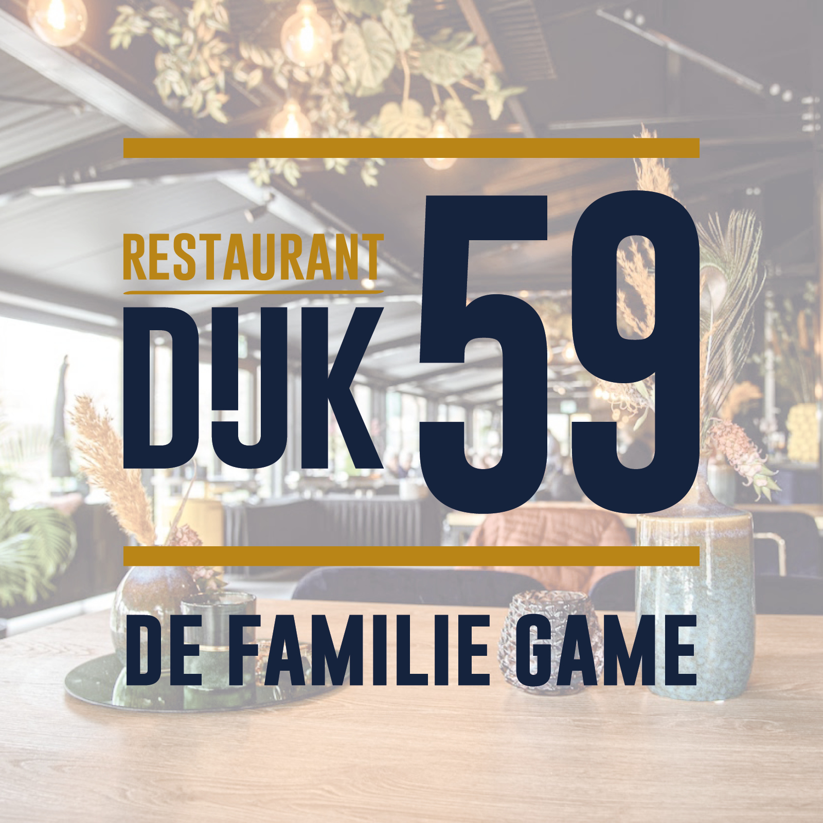 Restaurant Dijk 59 Losser logo en sfeerfoto